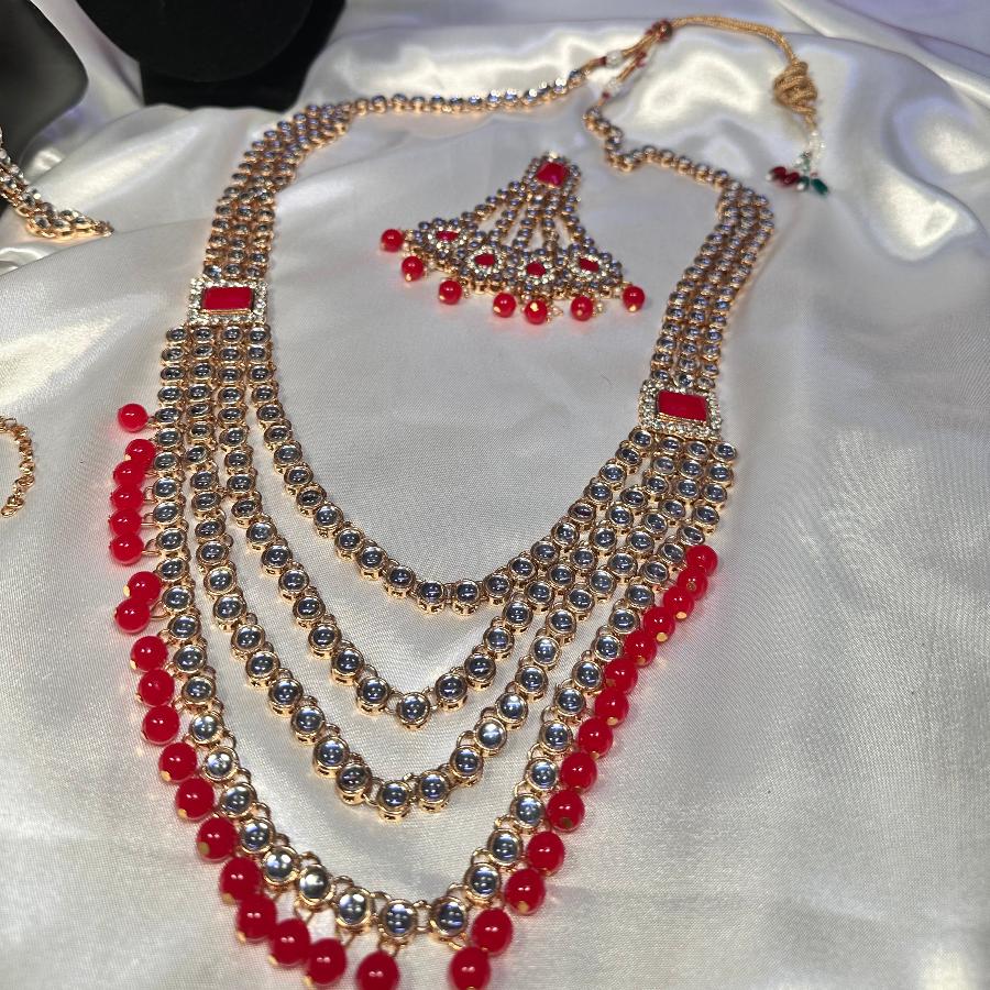 Bridal Kundan Jewellery Set Pure Red