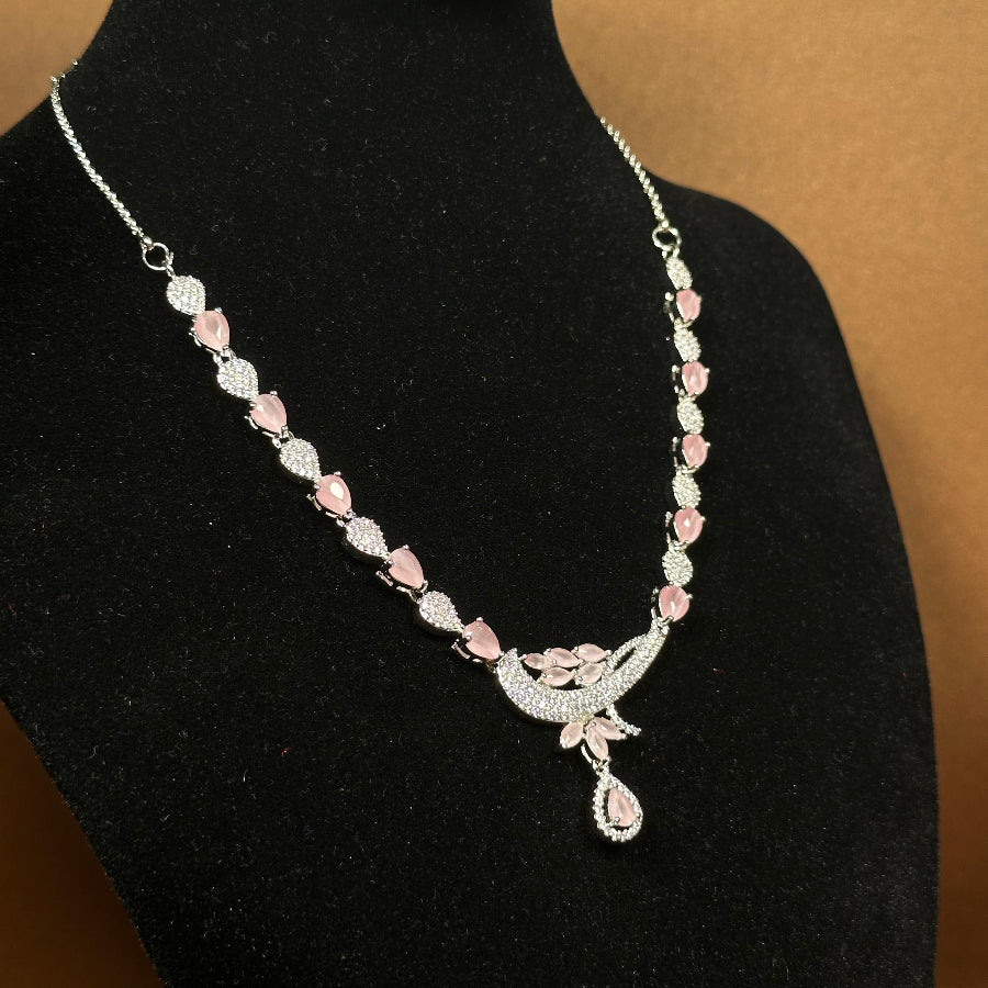 Luxe Spark Necklace AD 1 Carat Zircon Set