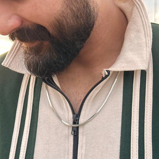Men's Silver Box Snake Chain Necklace