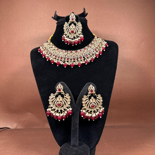 Royal Ruby Kundan Necklace Set