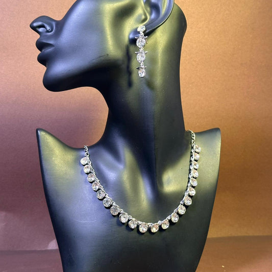 Starlight Silver Charm Necklace set
