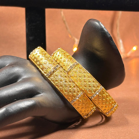 Traditional Pakistani Bridal Bangles – Gold Finish