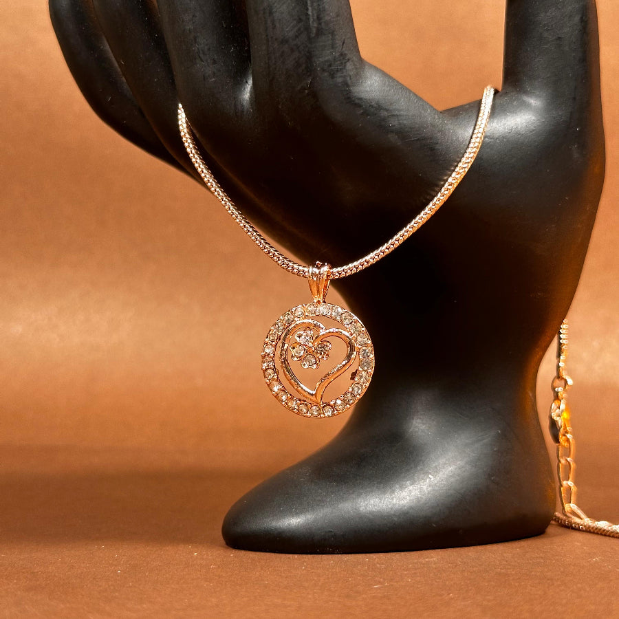 Twinkle Petal Heart Charm Pendant L14