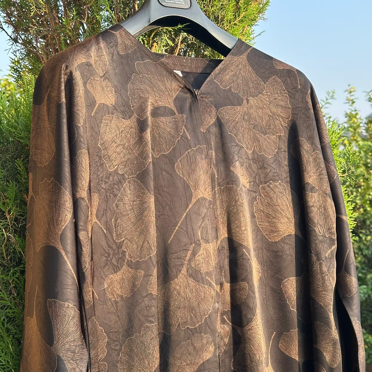 Chocolate Floral Abaya